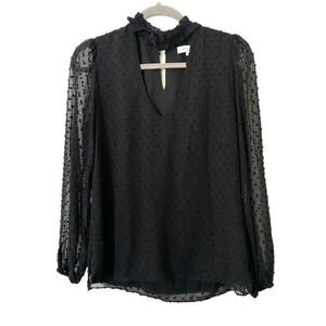 WAVERLY GREY Dotted Cutout Blouse